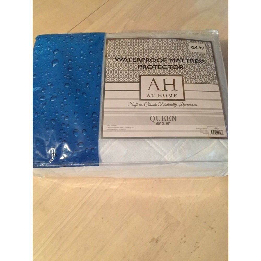 AH At Home Waterproof Mattress Protector Queen Size 60" X 80" New!